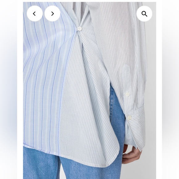 FRAME Le Mix Blanc Multi Oversized Shirt - Picture 6 of 11